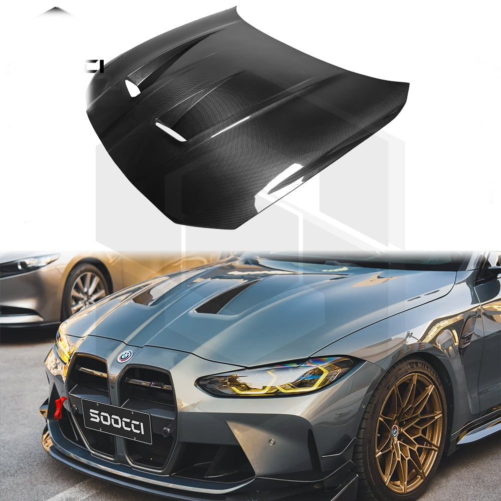 BMW M3 G80 / M4 G82 Dry Carbon Fiber Vented Hood (2021+)