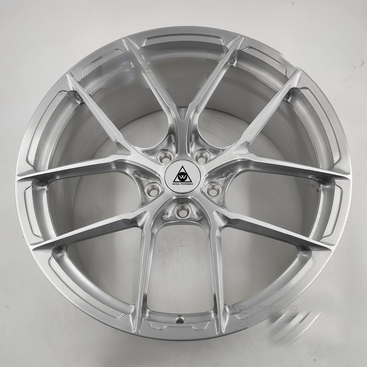 BMW Forged Monoblock Wheels — Racing Spoke, Brushed Finish (Set of 4) - detail view