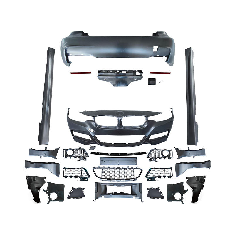 BMW F30 M-Tech full body kit — front bumper, rear bumper, side skirts and grille set