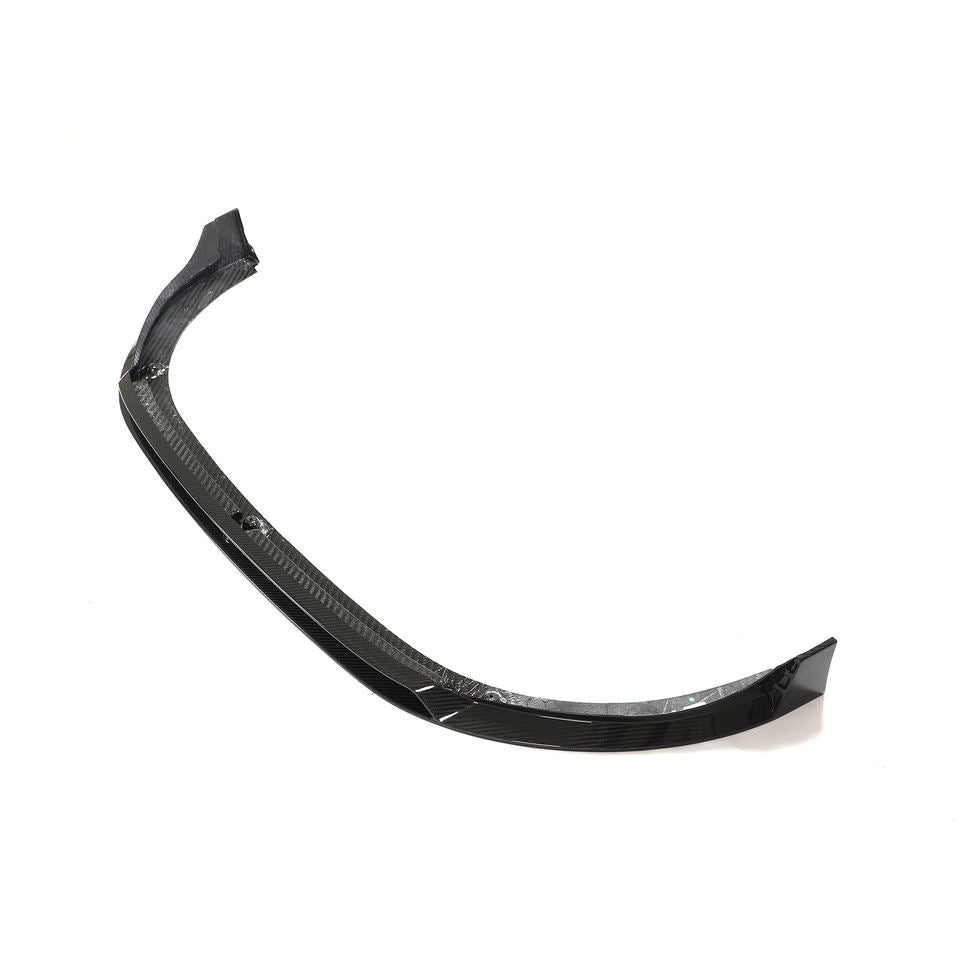 Carbon fiber front lip for VW Golf MK8 GTI — angle view
