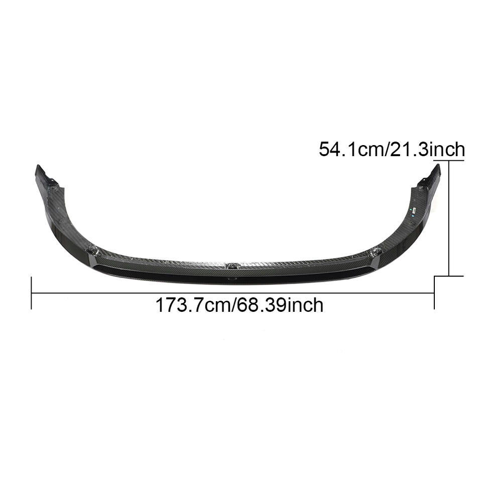 Carbon fiber front lip for VW Golf MK8 GTI — dimensions 173.7cm x 54.1cm