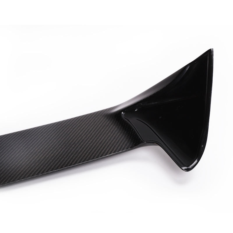 Carbon fiber ducktail spoiler — end detail