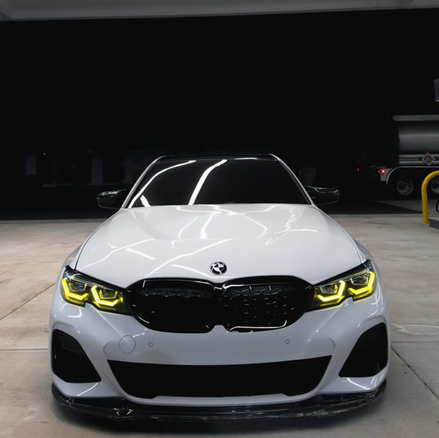 CCTC G80 laser-style LED headlights installed front