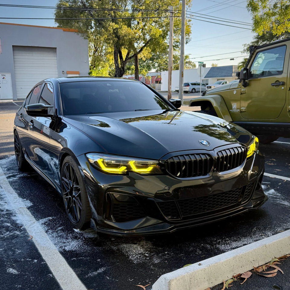 CCTC G80 laser-style LED headlights night view
