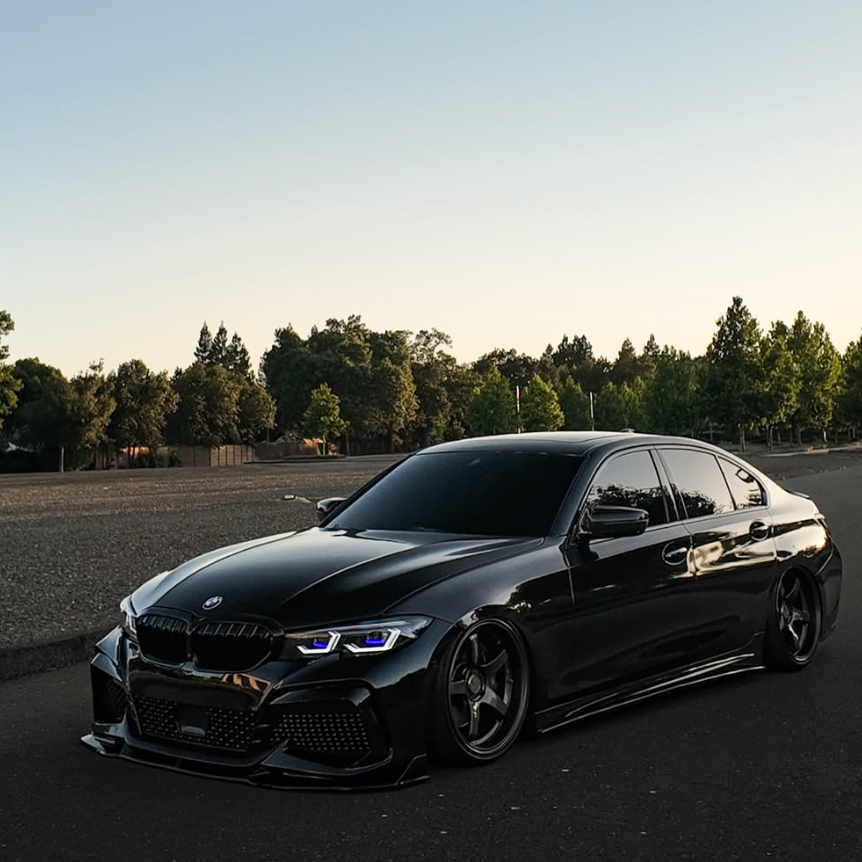 CCTC G80 laser-style LED headlights installed side