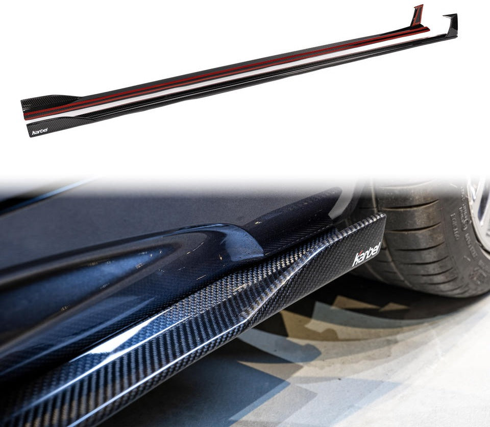 BMW M2 (F87) Dry Carbon Fiber Side Skirts — KB Style, Pre-preg (2016–2021)