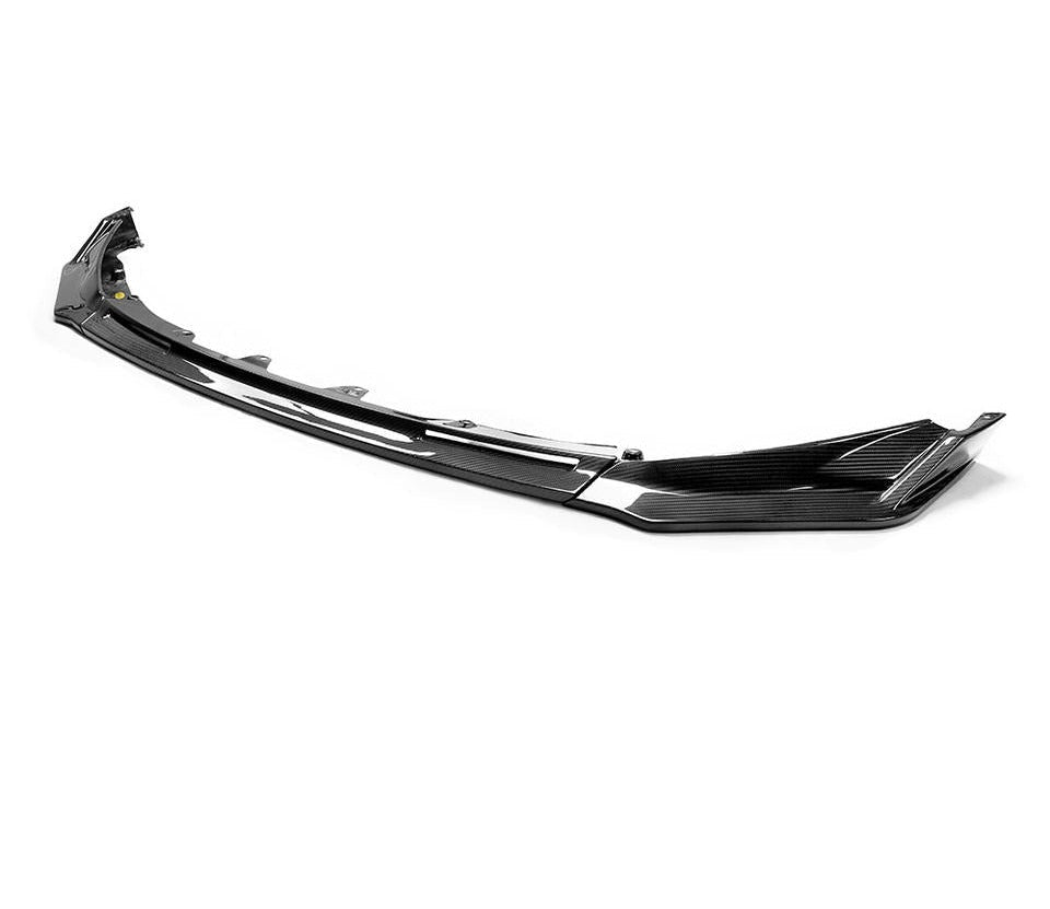 BMW M3/M4 (G80/G82/G83) Dry Carbon Fiber Front Lip — V Style, 3-Piece (2021+)