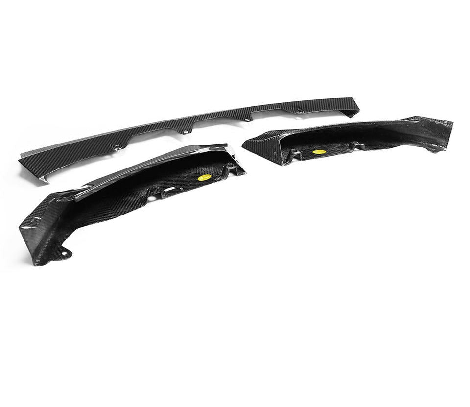 BMW M3/M4 (G80/G82/G83) Dry Carbon Fiber Front Lip — V Style, 3-Piece (2021+)