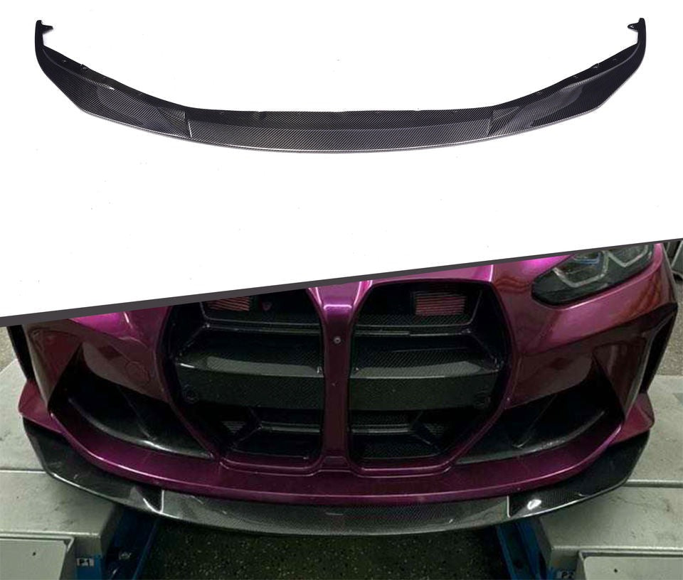 BMW M3/M4 (G80/G82/G83) Carbon Fiber Front Lip Spoiler — MHC Style (2021+)