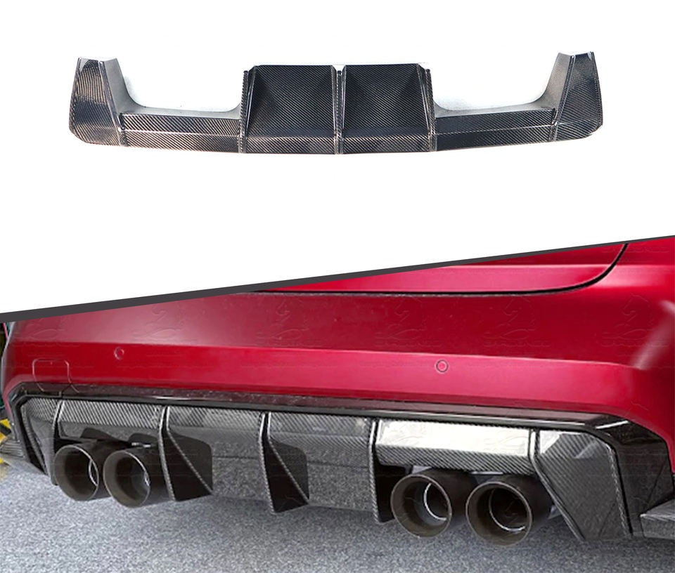 BMW M3/M4 (G80/G82) Carbon Fiber Rear Diffuser — Euro Type (2021+)