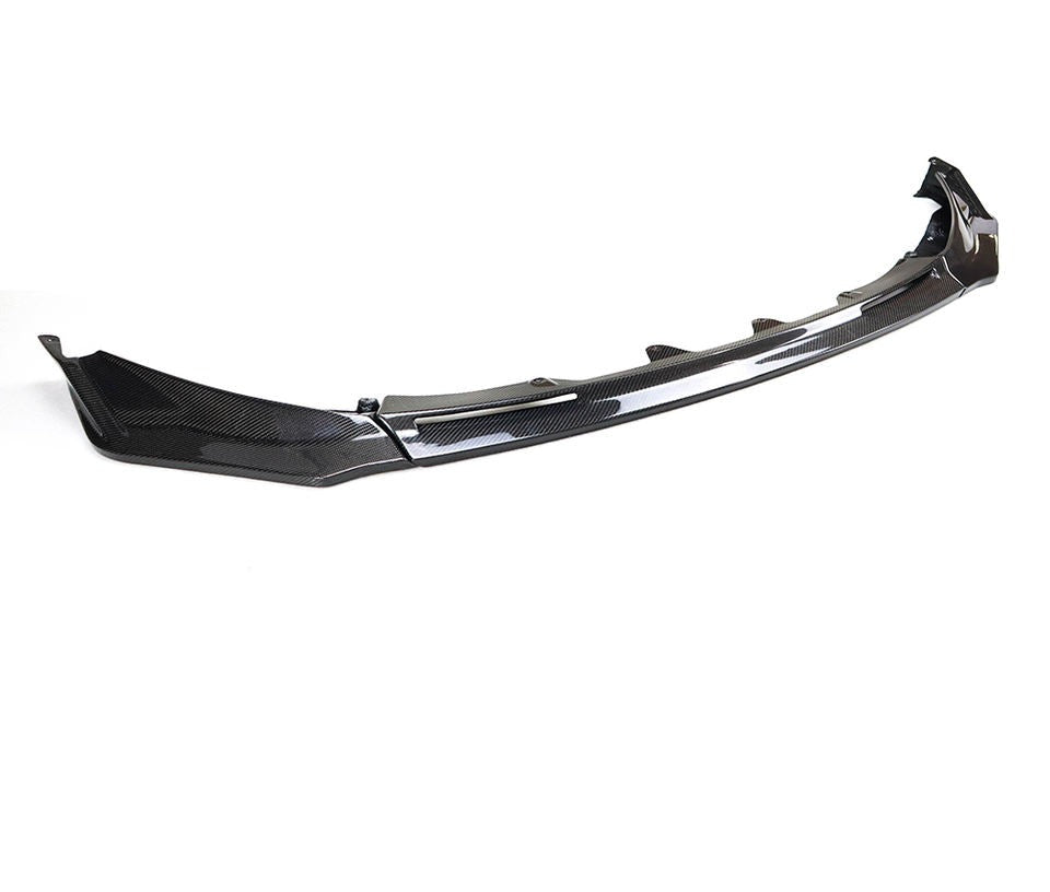 BMW M3/M4 (G80/G82/G83) Carbon Fiber Front Lip — V Style, 3-Piece (2021+)