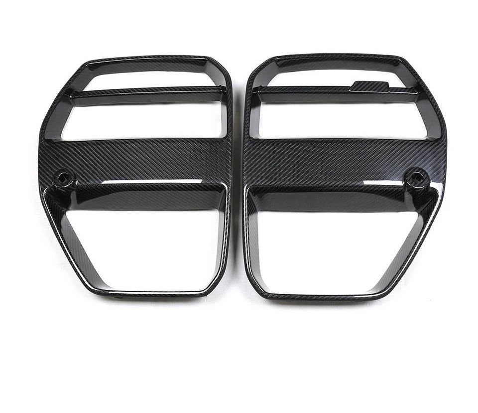 BMW M3/M4 (G80/G82/G83) Dry Carbon Fiber Front Grille — V Style