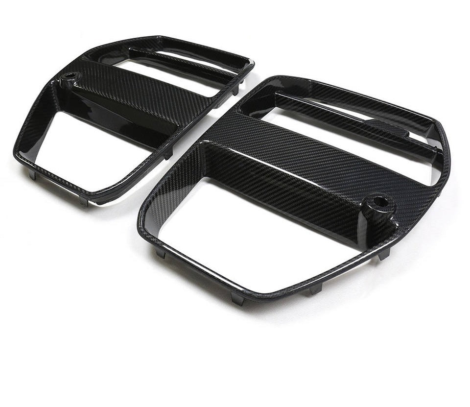 BMW M3/M4 (G80/G82/G83) Dry Carbon Fiber Front Grille — V Style