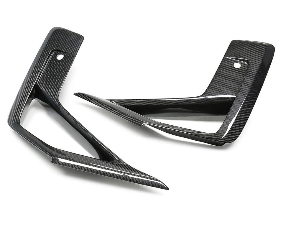 BMW X3M/X4M (F97/F98) Dry Carbon Fiber Front Bumper Air Duct Trim — 5-Piece (2022+)