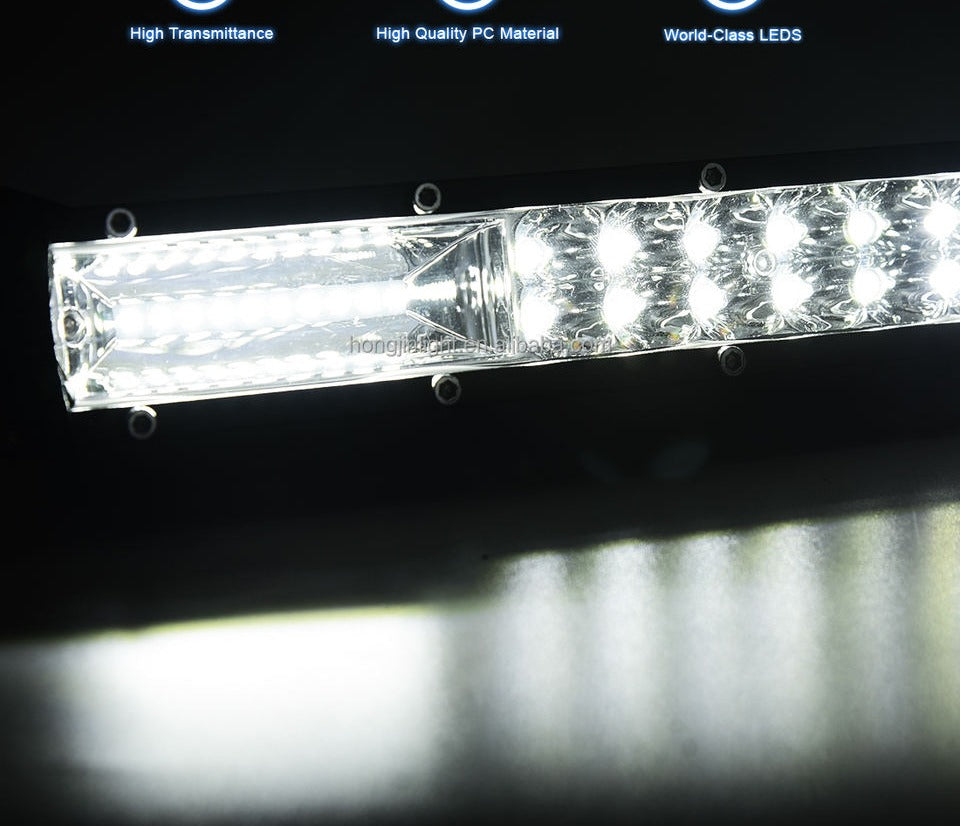 Universal 2-Row LED Light Bars — 22-52 Inch, 180W-360W, 12V/24V Off-Road