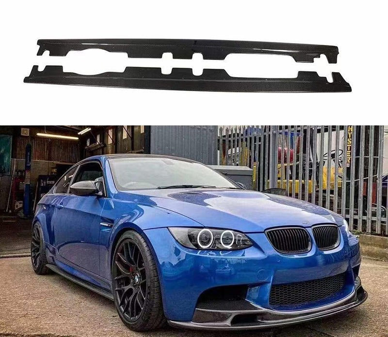 E Style Carbon Fiber Side Skirts Bumper Lip — for 2008–2013 3 Series (E90/E92/E93)