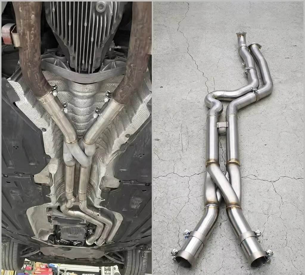 1 SS304 With Z Pipe Equal Length Mid Pipe — for 2021–2024 (G80/G82/G87)