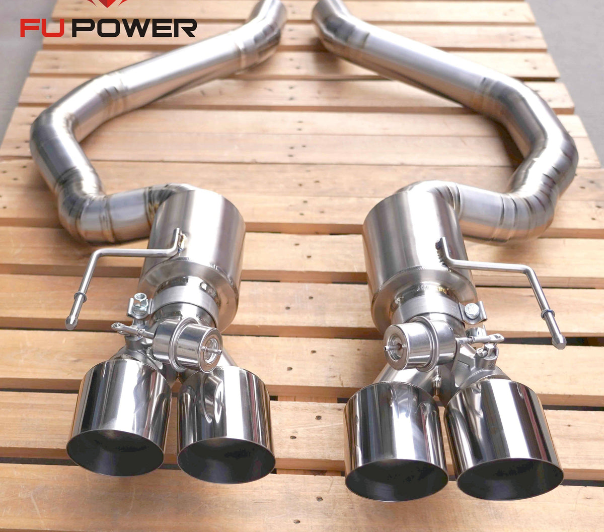 Chevrolet Corvette C6 Titanium Exhaust Valved Dual Muffler Tips system
