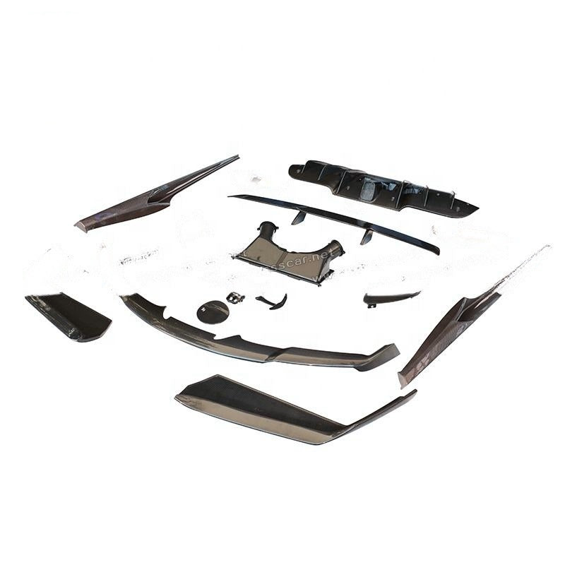Ferrari 488 N-style dry carbon kit components