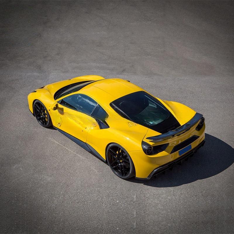 Ferrari 488 N-style dry carbon full aero kit rear