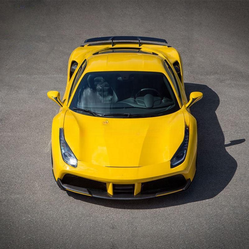 Ferrari 488 N-style dry carbon full aero kit top view
