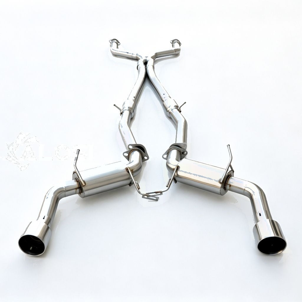 Alosi High-Flow X-Pipe Catback Exhaust Kit Stainless Steel Racing Muffler Pipe