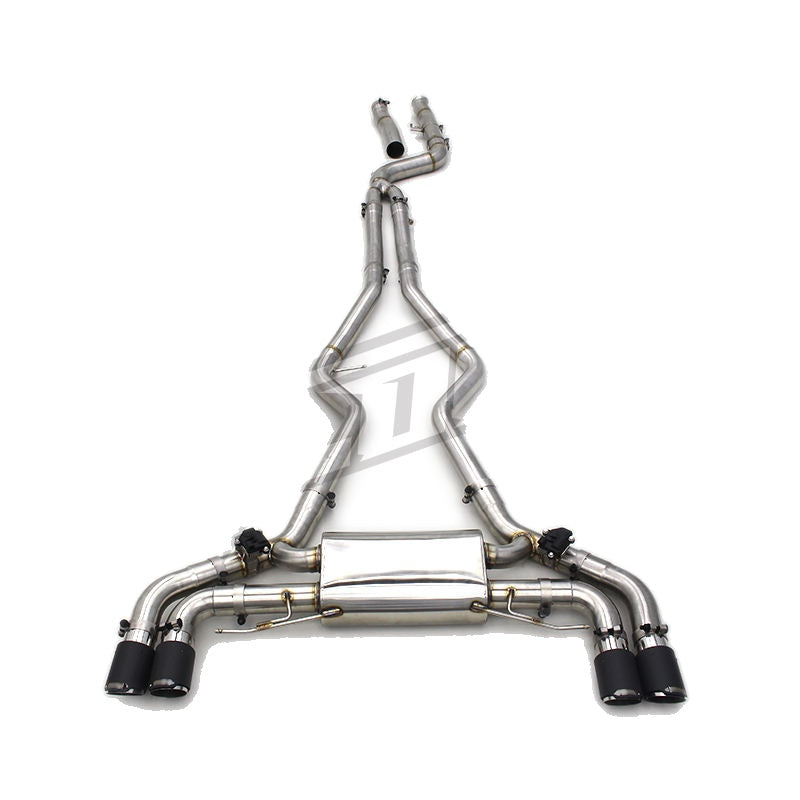 Bosca M340i M440i LCI cat-back exhaust rear view