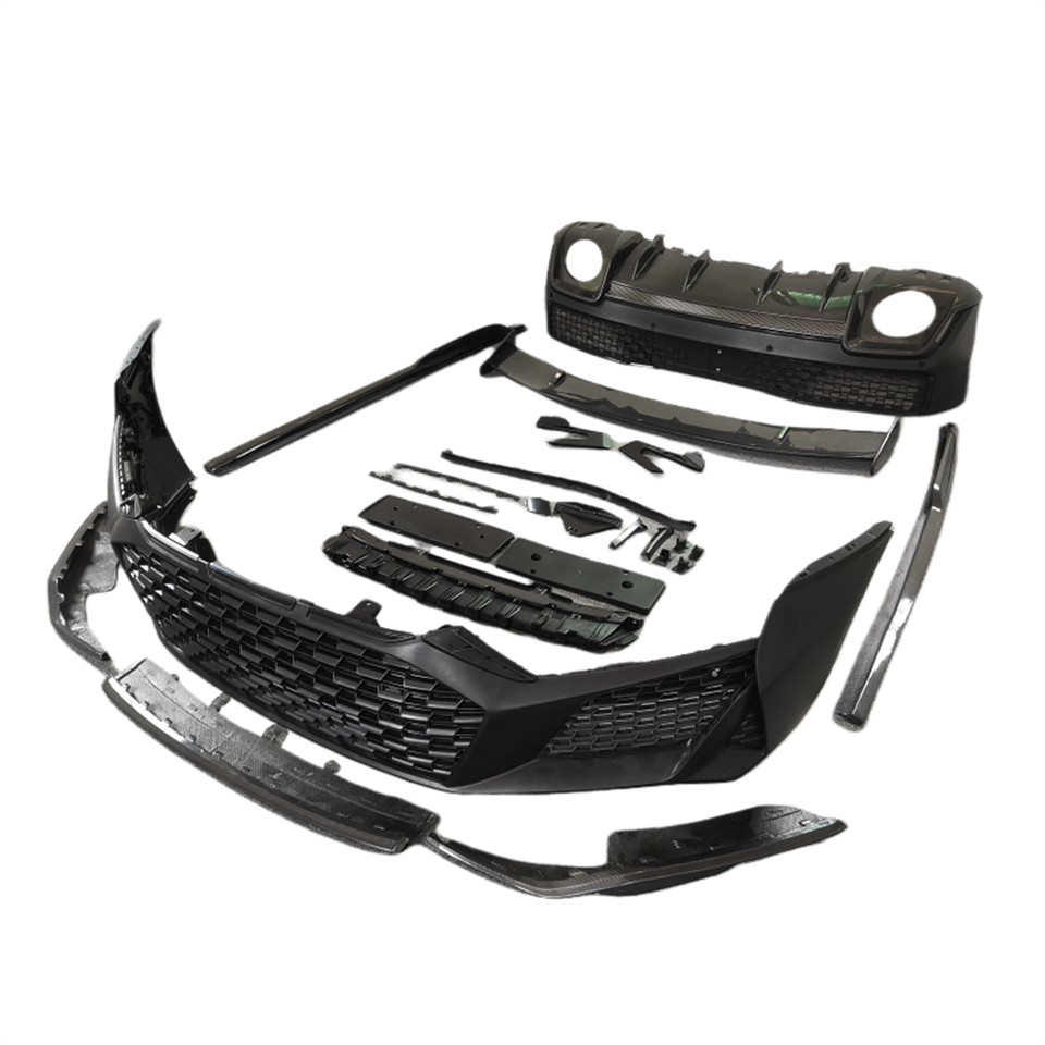 Audi R8 PP + Carbon Fiber Body Kit — Front/Rear Bumpers, Grilles, Side Skirts & Spoiler (2016–2019)