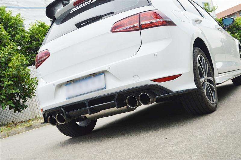 Volkswagen Golf R/R-Line (MK7) Carbon Fiber Rear Bumper Diffuser Lip (2014–2017)