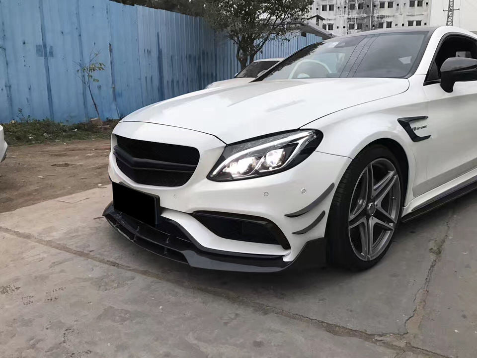 Mercedes C63 AMG Coupe (W205) Carbon Fiber Front Bumper Lip (2015–2018)