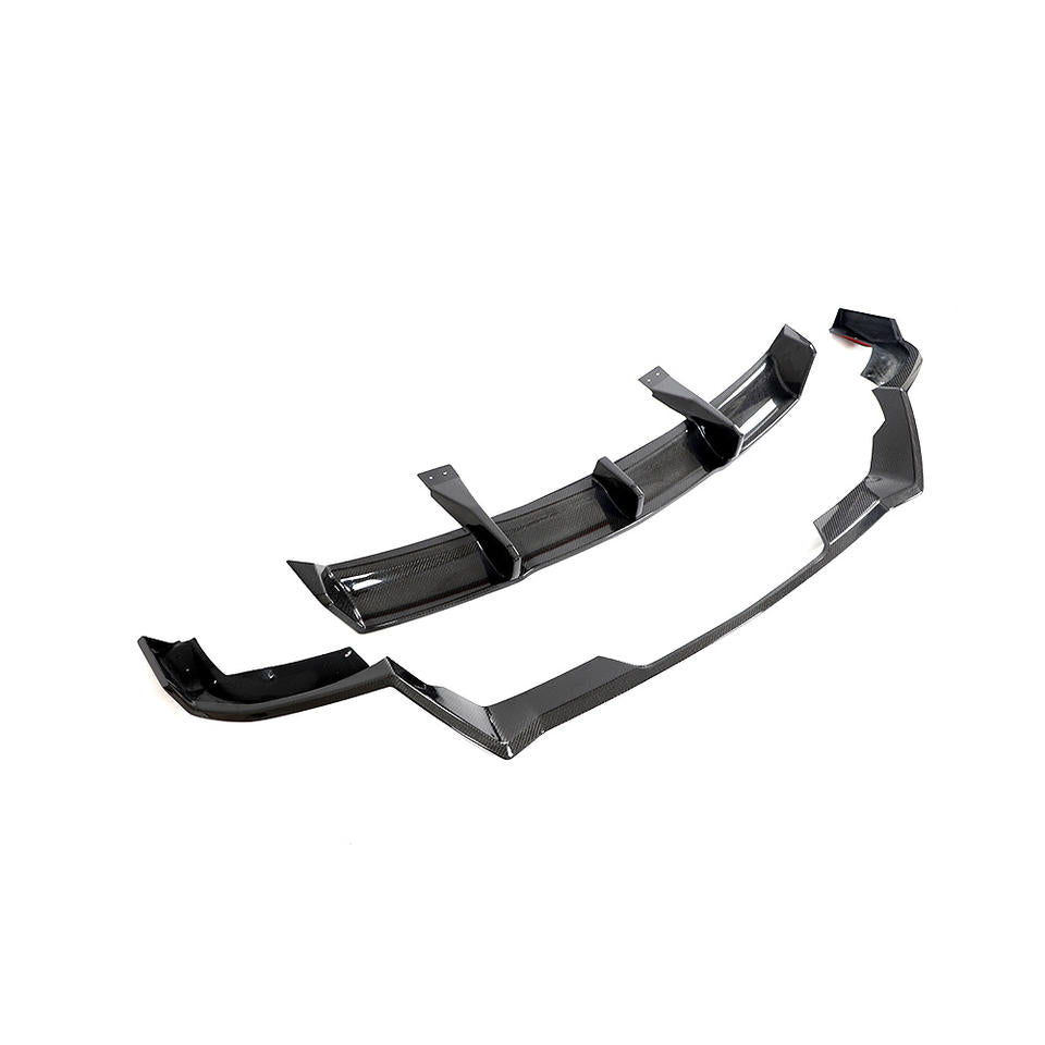 Chevrolet Corvette Z06 (C8) Carbon Fiber Rear Bumper Diffuser — 2-Piece Set (2023–2024)