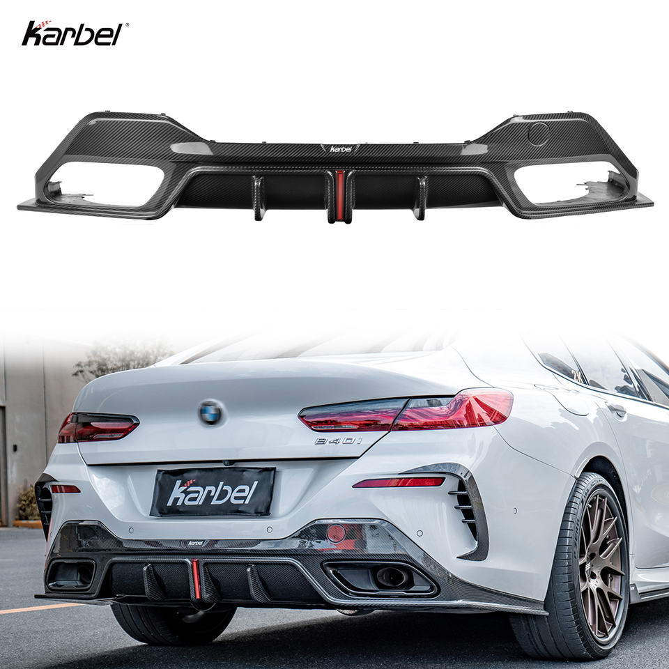 BMW 8 Series (G16) Dry Carbon Fiber Rear Diffuser — KB Style