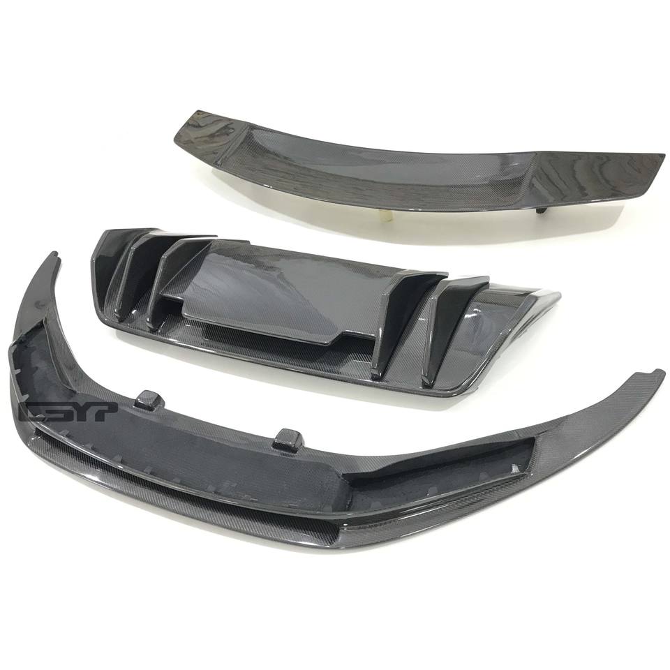 Audi R8 Carbon Fiber Body Kit — V Style: Front Lip, Rear Diffuser, Spoiler (2017–2019)