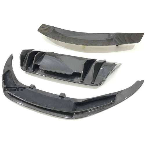 Audi R8 Carbon Fiber Body Kit — V Style: Front Lip, Rear Diffuser, Spoiler (2017–2019)