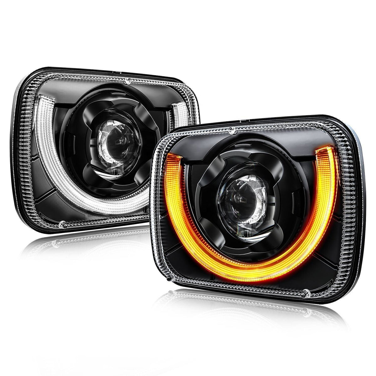 Classic Bronco Toyota Chevrolet 5x7 Hi Lo Dual Beam Square Led Projector Headlight