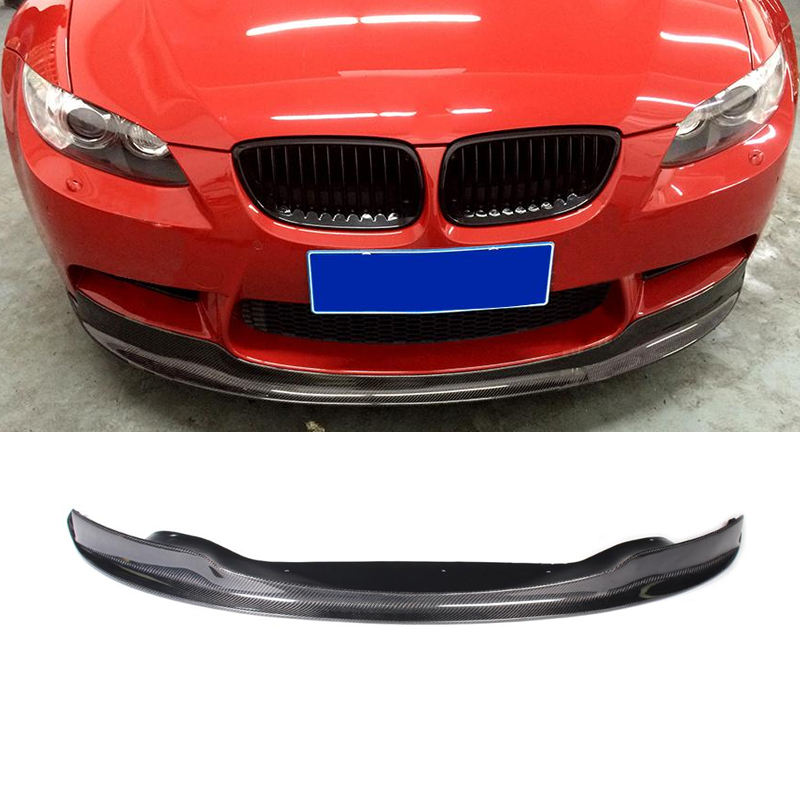 For E92 M3 a Style Carbon Fiber Front Lip — for 2005–2011 (E90/E92)