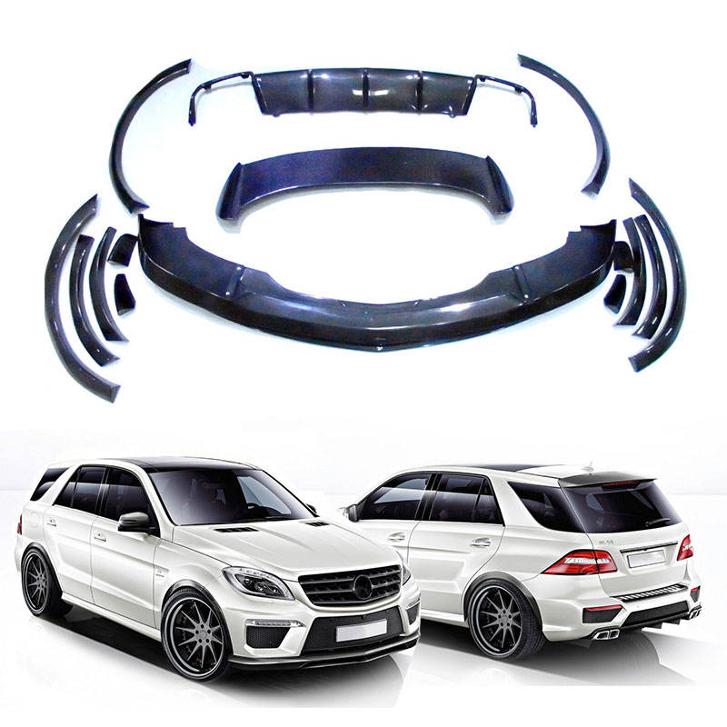 2012-2016y ML Class W166 ML63 Carbon Fiber Body Kits Accessories Auto Body Parts Front Lip Rear Diffuser Roof Spoiler
