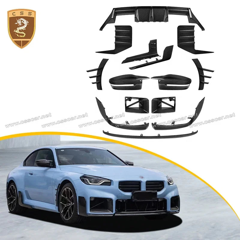 Auto Parts Dry Carbon Fiber Side Skirts Front Lip Air Intake Vent Rear Spoiler Performance Style Body Kit — for G87