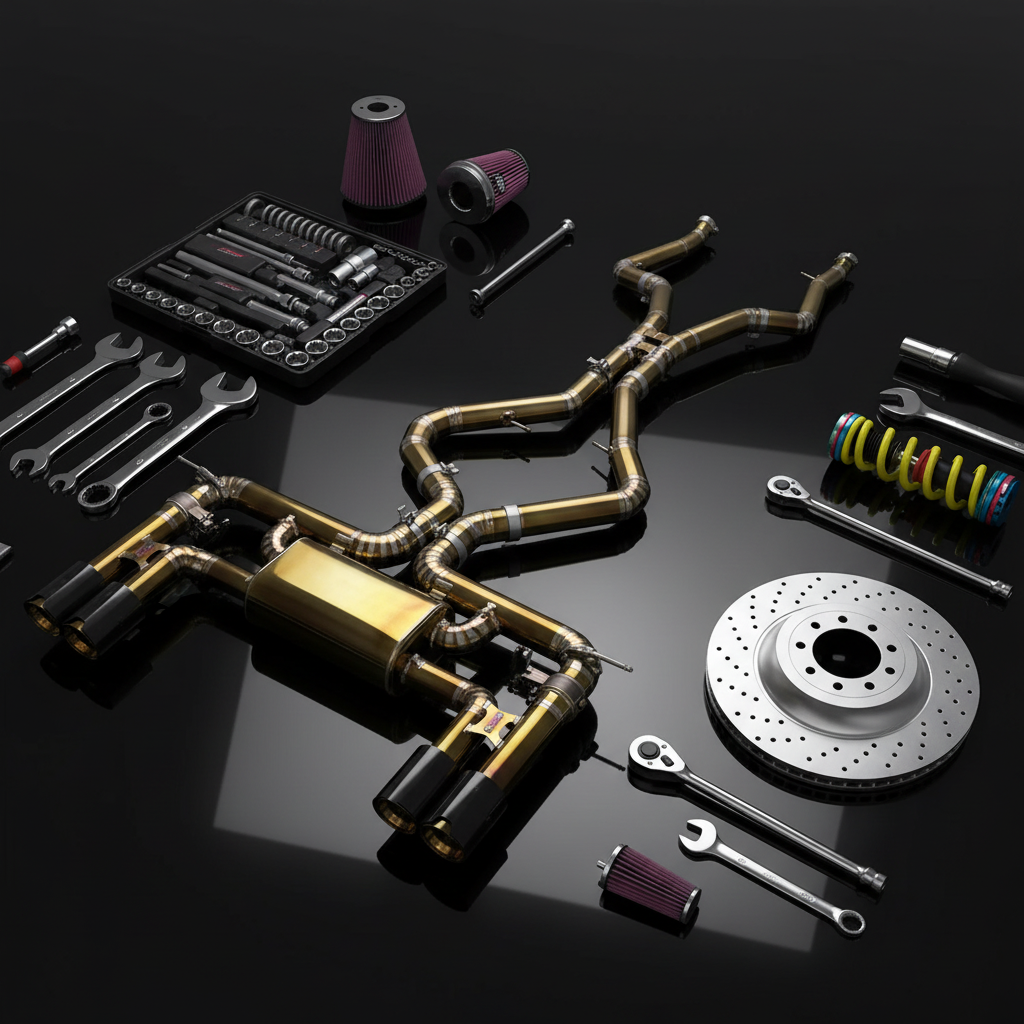 BSK Gold-plate Titanium Catback Exhaust — for 2015–2019