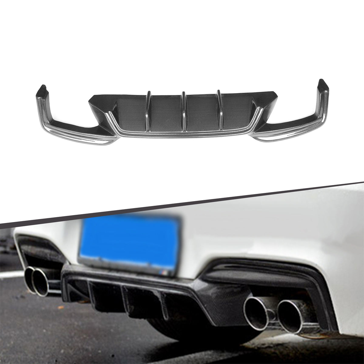 MP Type Carbon Fiber Rear Diffuser — for 6 Series