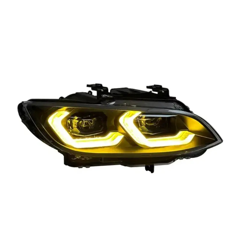 BMW 3 Series LED (E92/E93) Headlights — Yellow/White DRL, Plug and Play (2006–2009)