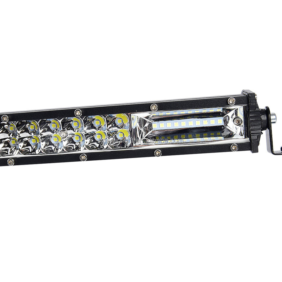 Universal 2-Row LED Light Bars — 22-52 Inch, 180W-360W, 12V/24V Off-Road