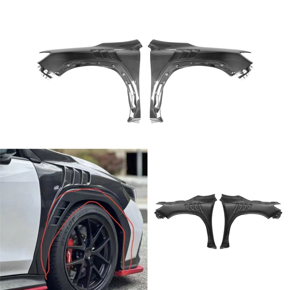 New Nigaiah Real Carbon Fiber Front Side Bumper Fender Trims for Impreza WRX/VBH 12th Gen Includes Screws