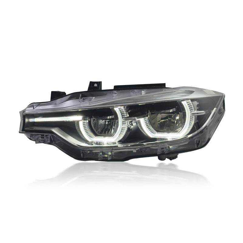 BMW 3 Series Dual-Color Ikon-Style LED (F30/F35) Headlights — Yellow/White DRL Switching (2013–2018)
