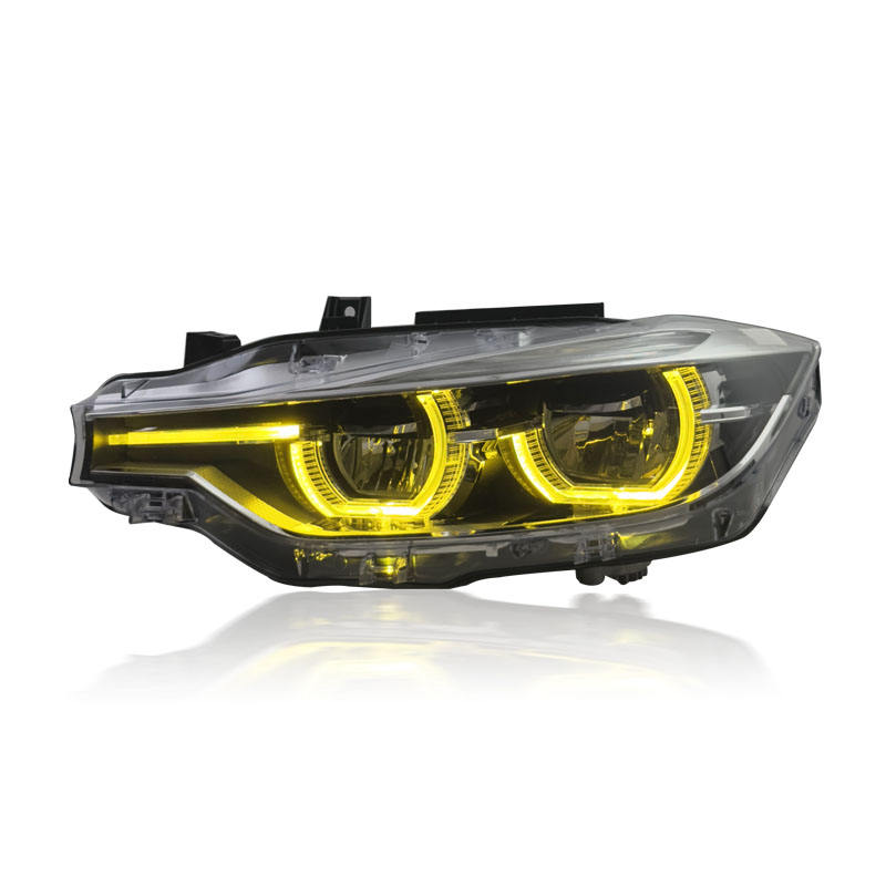 BMW 3 Series Dual-Color Ikon-Style LED (F30/F35) Headlights — Yellow/White DRL Switching (2013–2018)