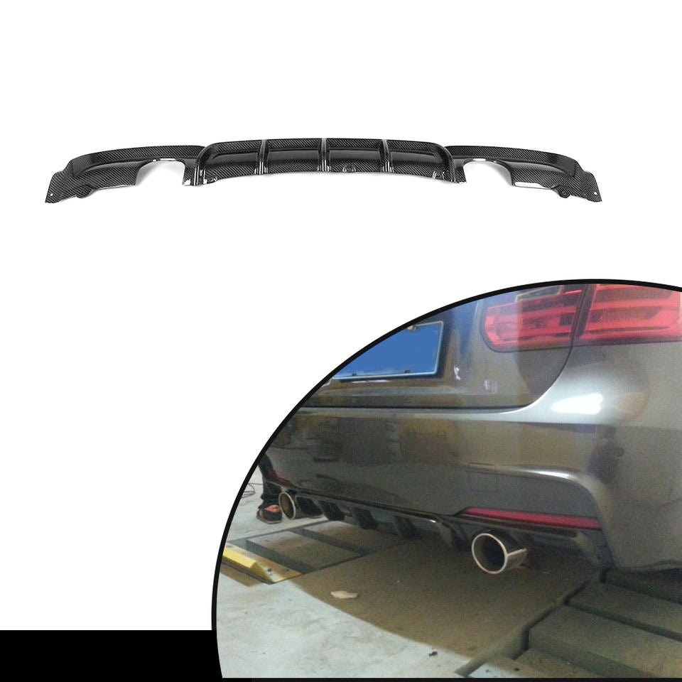 BMW 3 Series M-Tech (F30) Carbon Fiber Rear Bumper Diffuser
