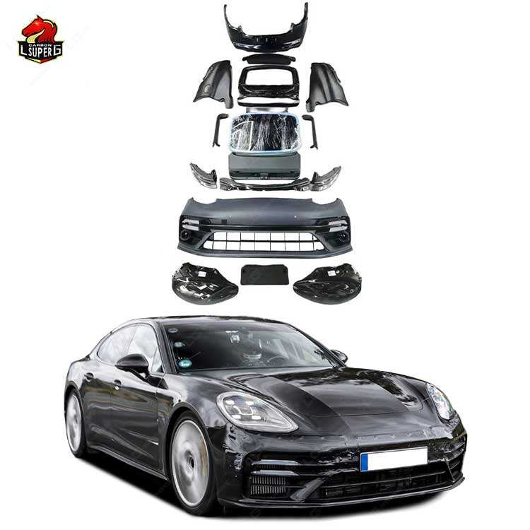 Porsche Panamera 970 Upgrade 971 Turbos Old to New Bodykit Front Rear Bumper Fender Hood Truck Lid Headlight Front Lip