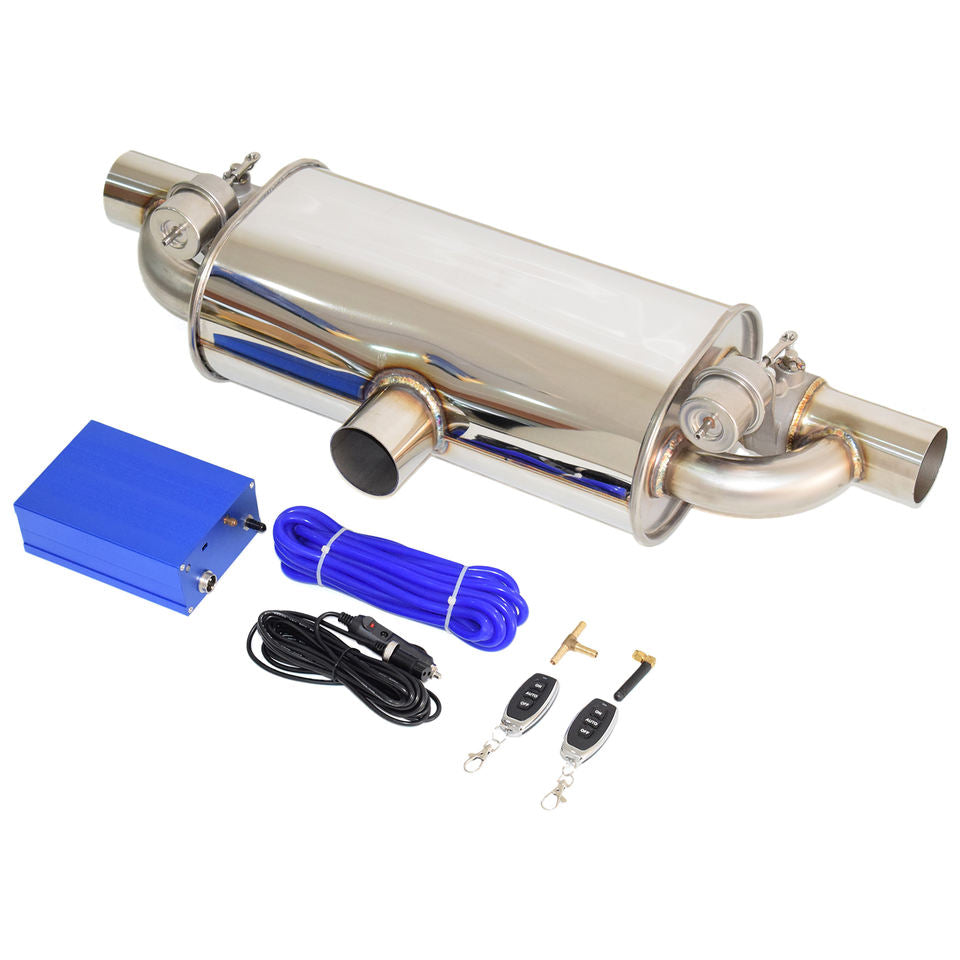 Universal Valved Exhaust Muffler — Remote Control