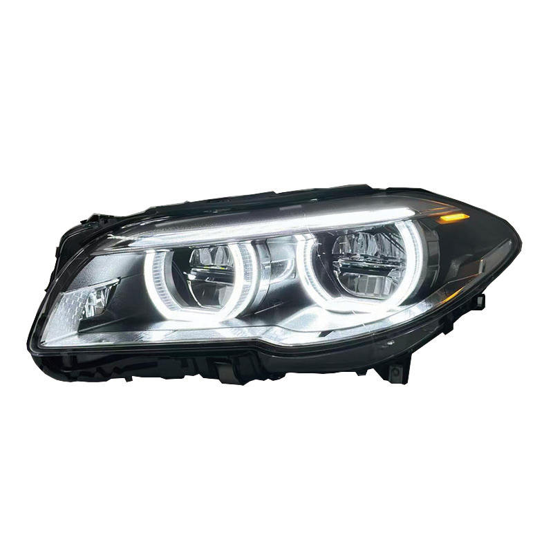 BMW 5 Series LED Angel Eye V2 (F10/F18) Headlights — Dual Color White/Yellow DRL Switchback