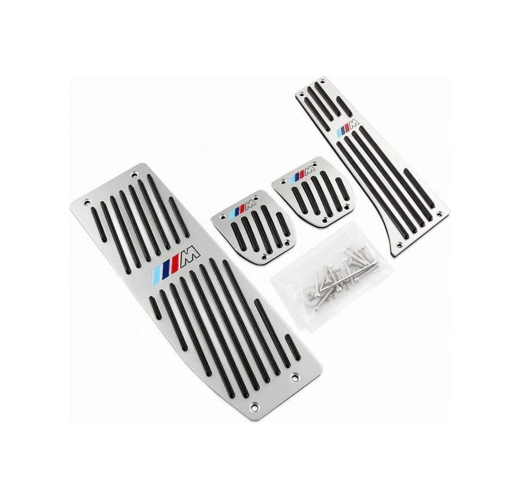 BMW G-Chassis (2/3/4/5/7, X3-X7, iX, Z4) Steel Sport Pedal Set — Accelerator, Brake & Footrest, Anti-Slip
